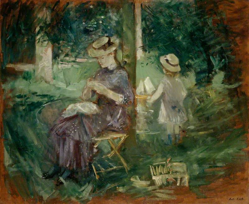 Una donna e una bambina in giardino - Scottish National Gallery